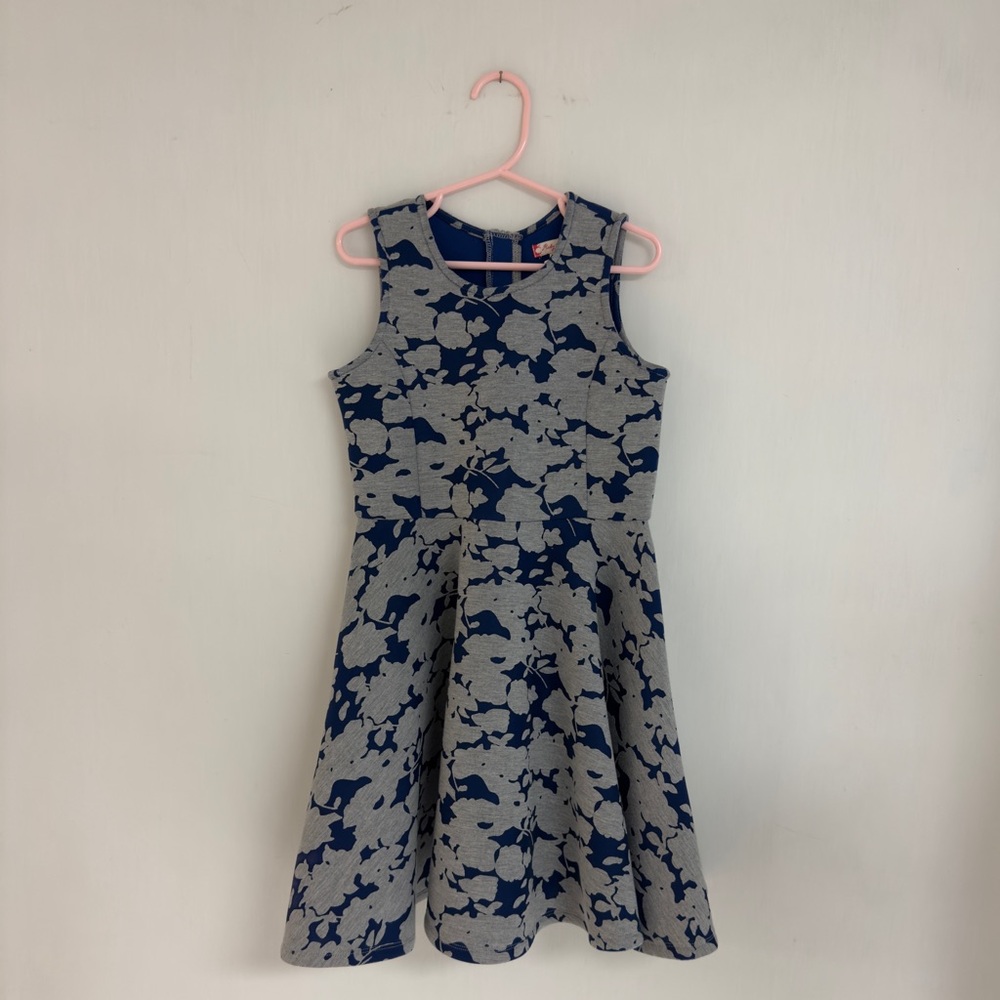 RUBY&BLOM Floral Blue and Gray Girl’s Dress